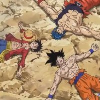 luffy x goku x toriko