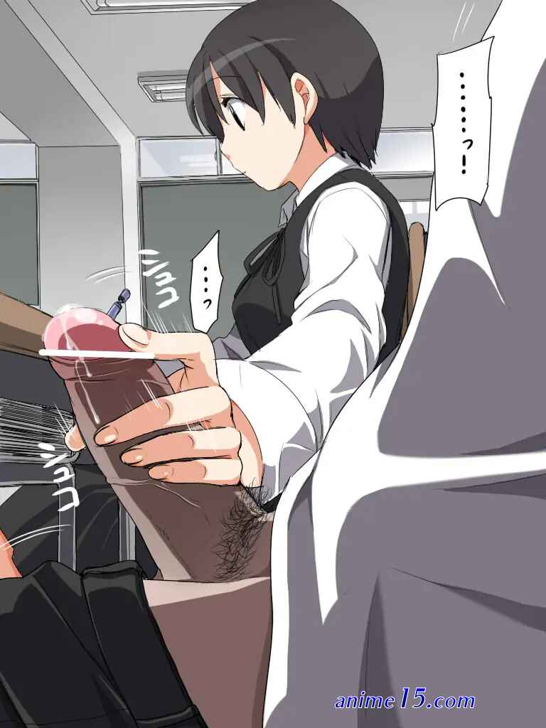 under table footjob anime