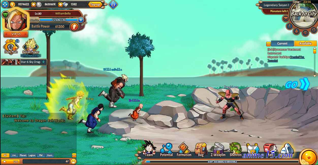 dragon bal z online
