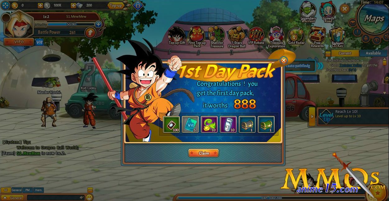 dragon bal z online