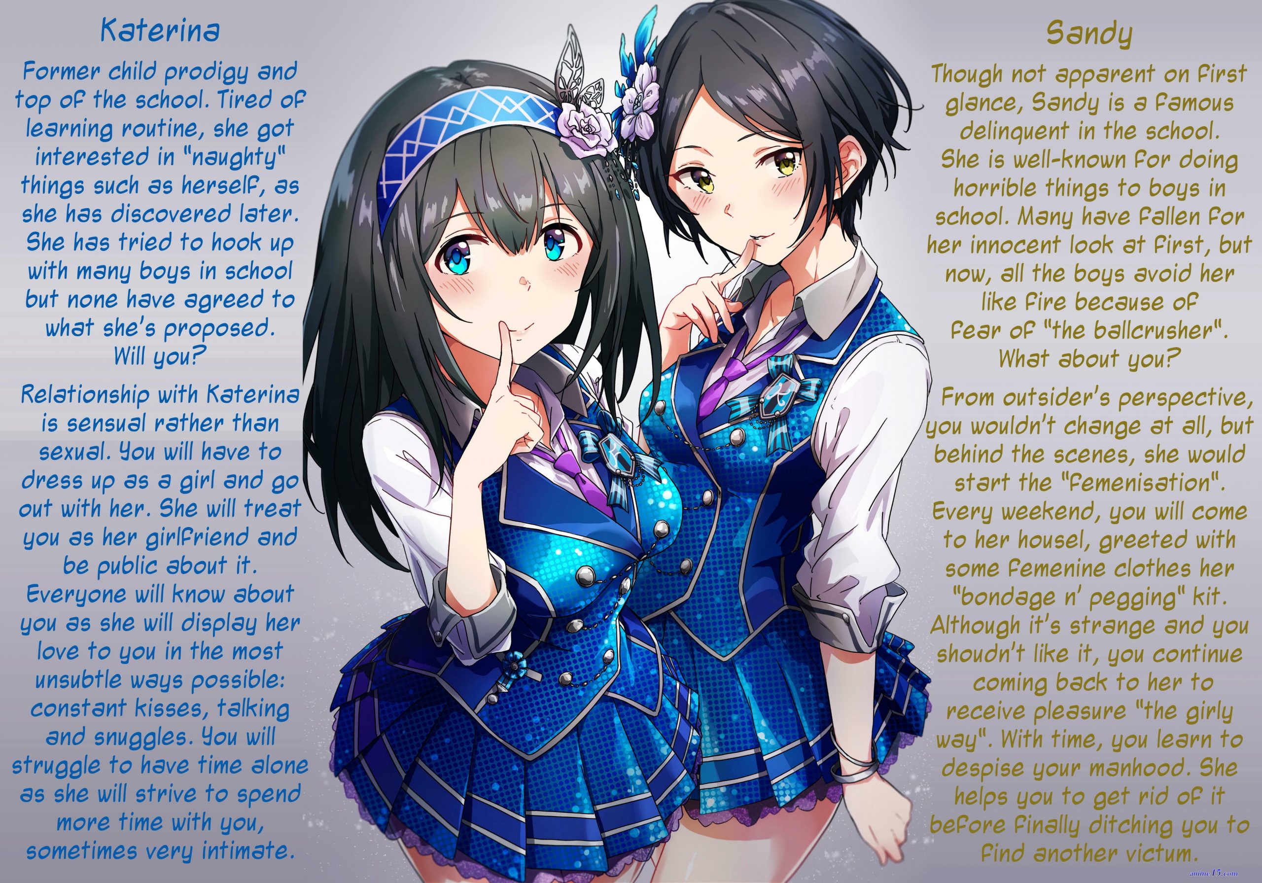 femdom anime thic caption