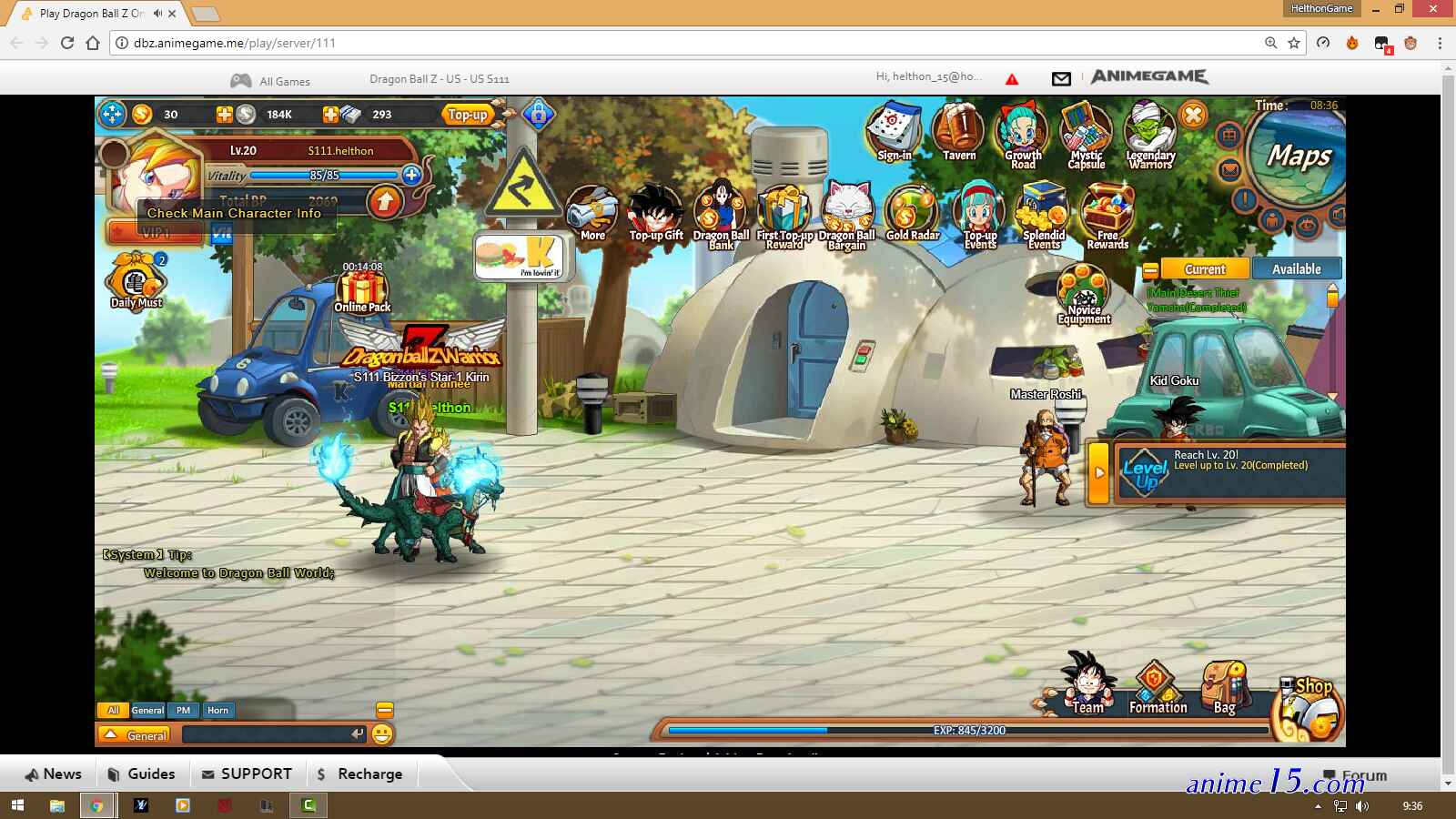 dragon bal z online
