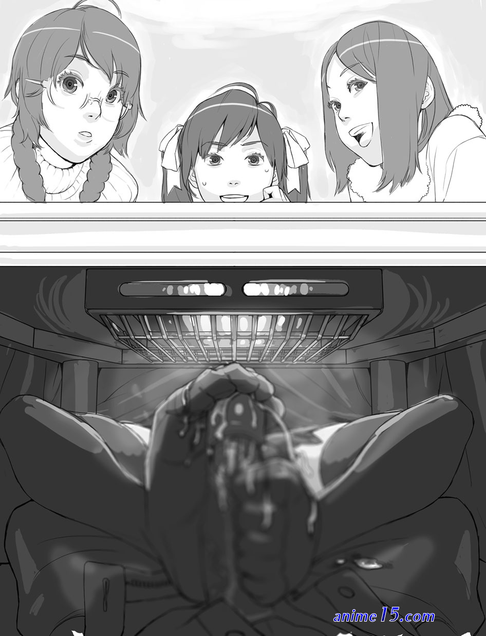 under table footjob anime