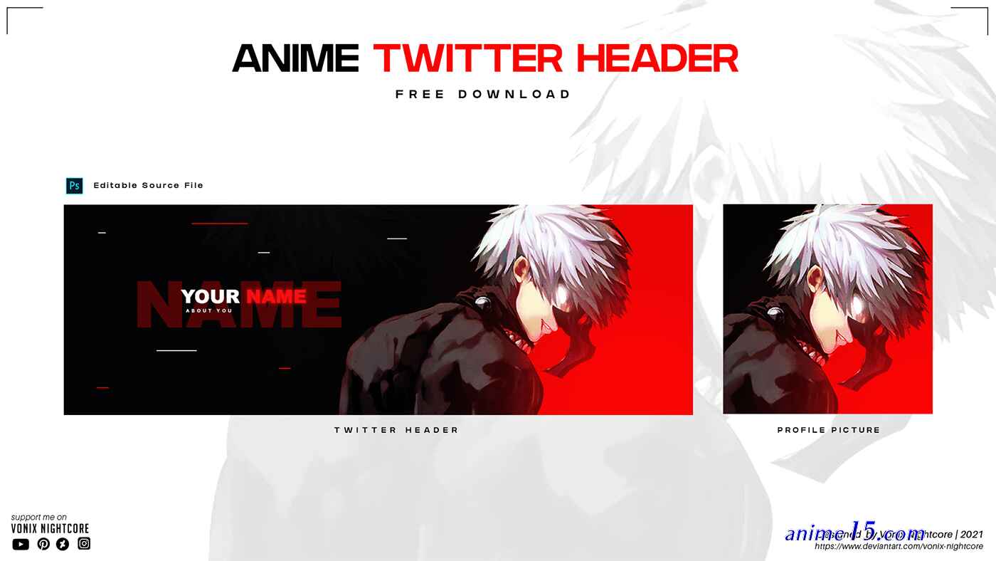 download twitter header anime