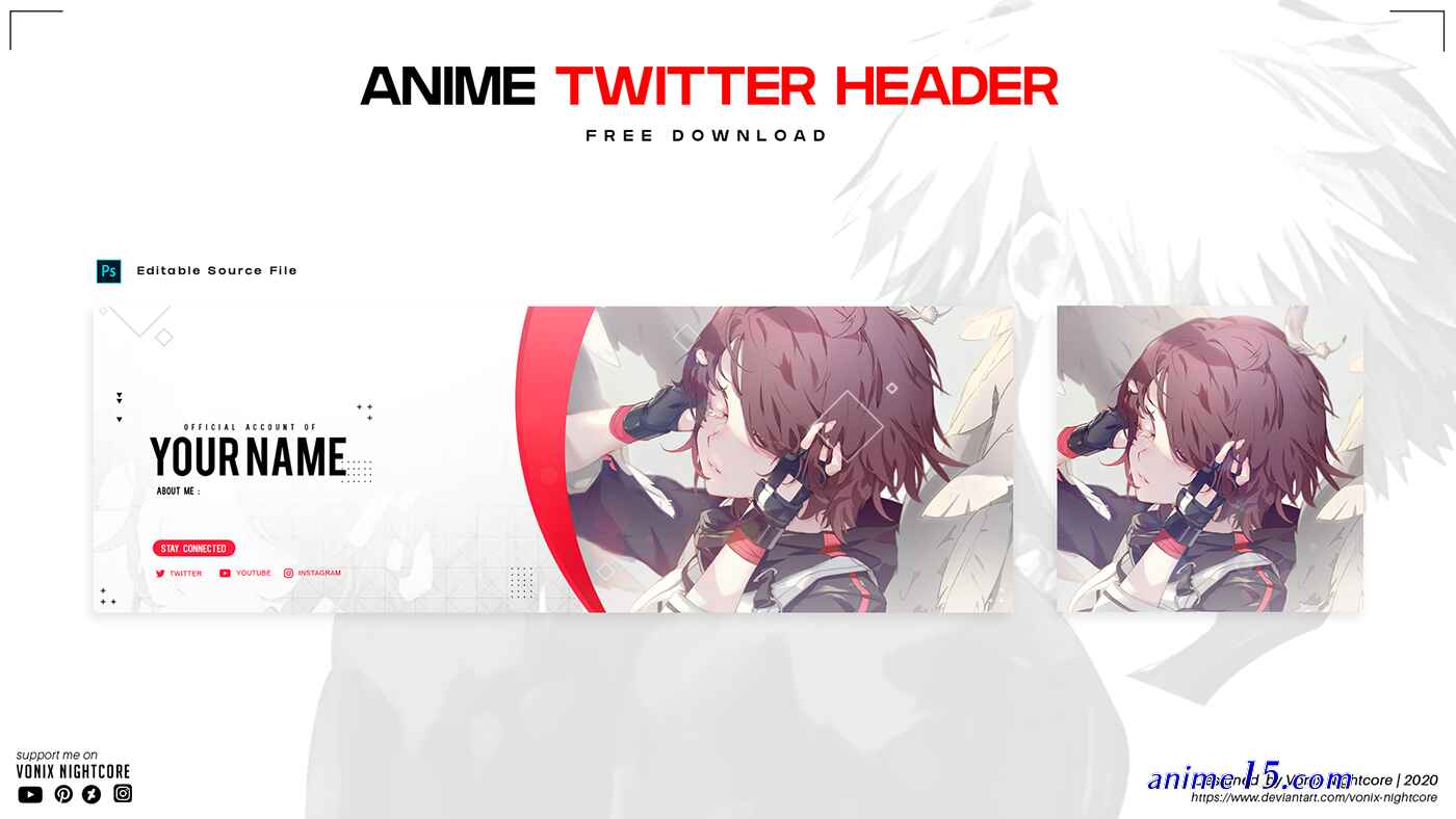 download twitter header anime