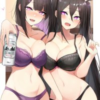 anime girl touching boob