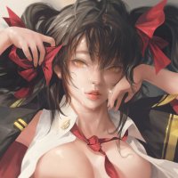 anime girl touching boob