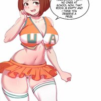 uraraka naked boobs comics
