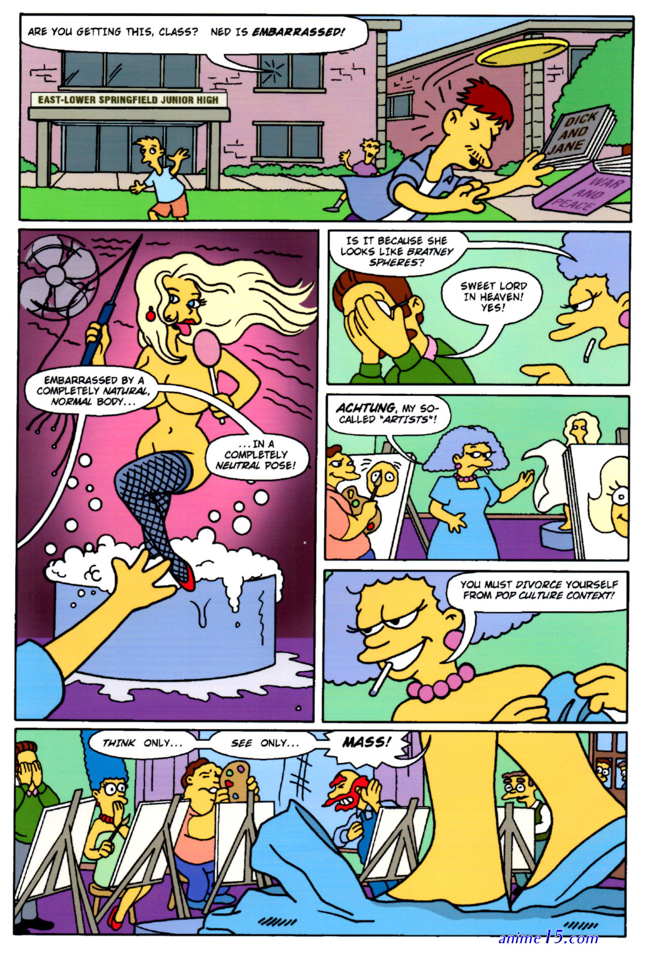 nude the simpsons comics
