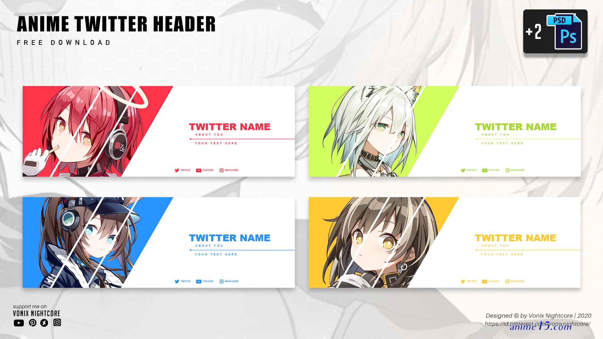 download twitter header anime