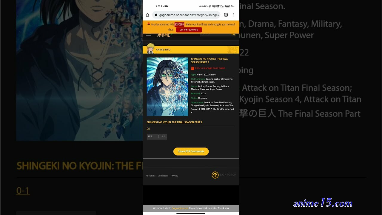 aot final season gogoanime