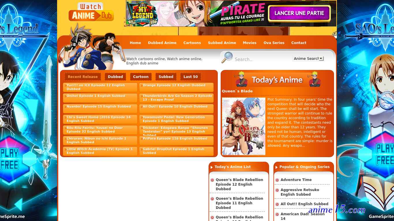 watchcartoon and animeonlin