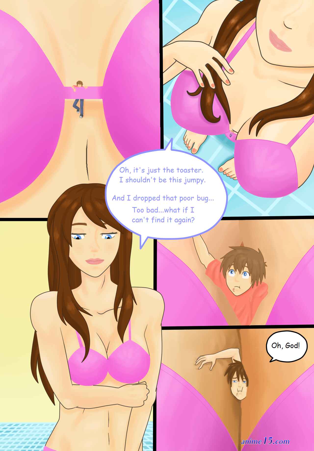 anime naked boob smother
