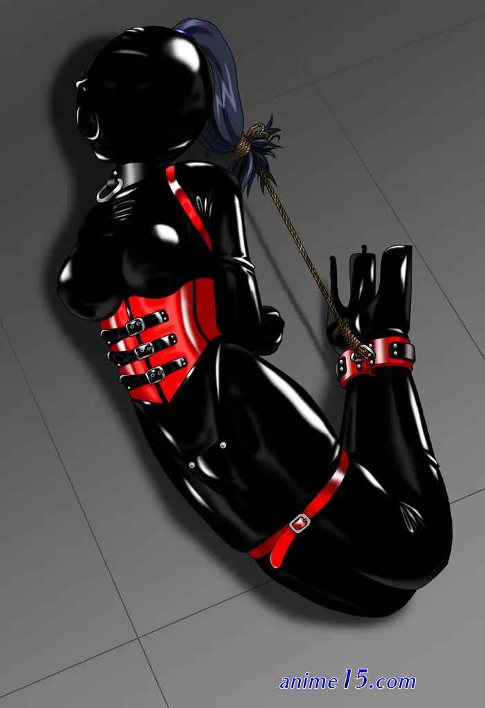 huge boob anime girl in latex bondage