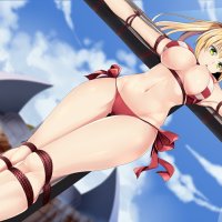 dojin hentai anime girl crucifixion