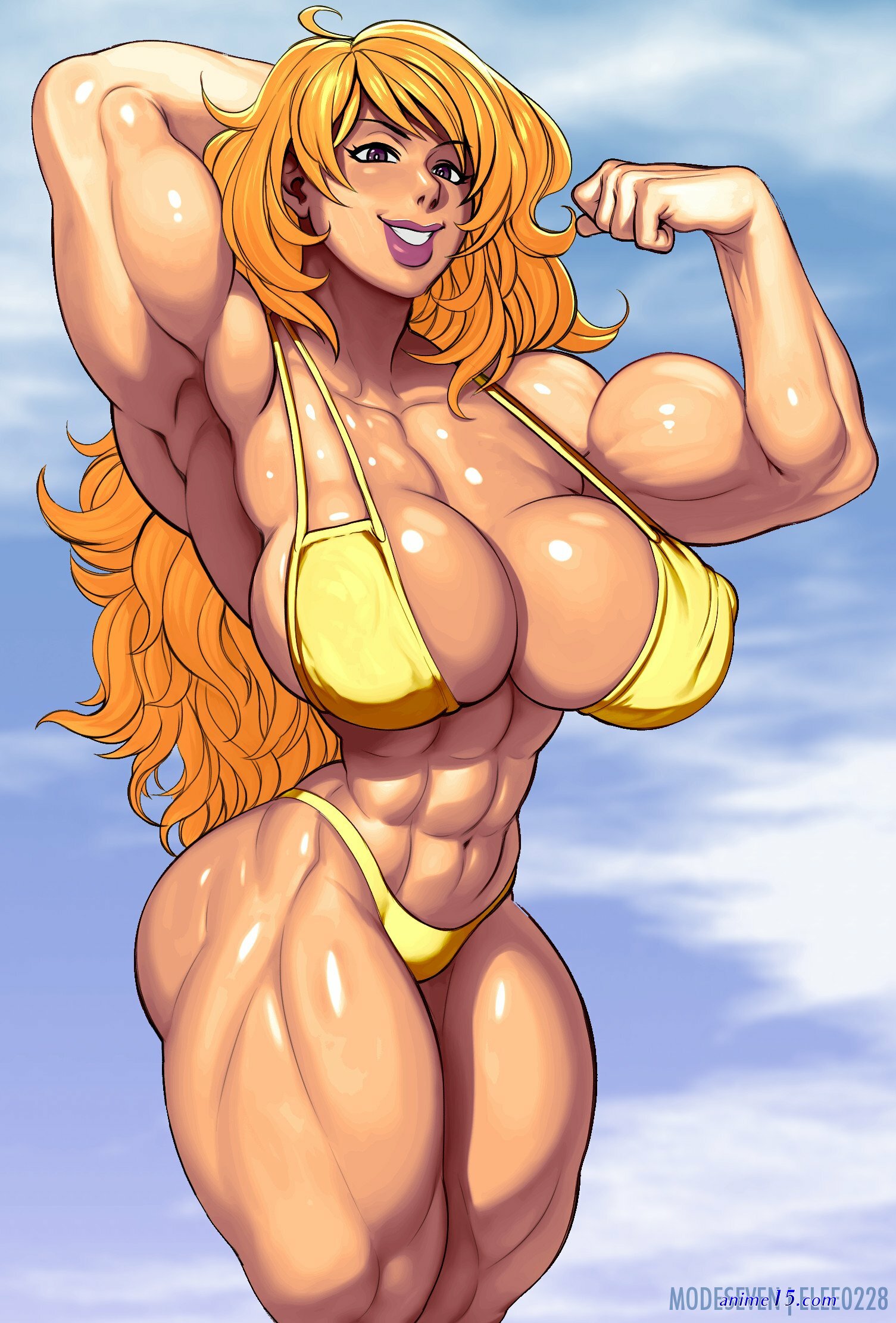 anime naked girls muscle