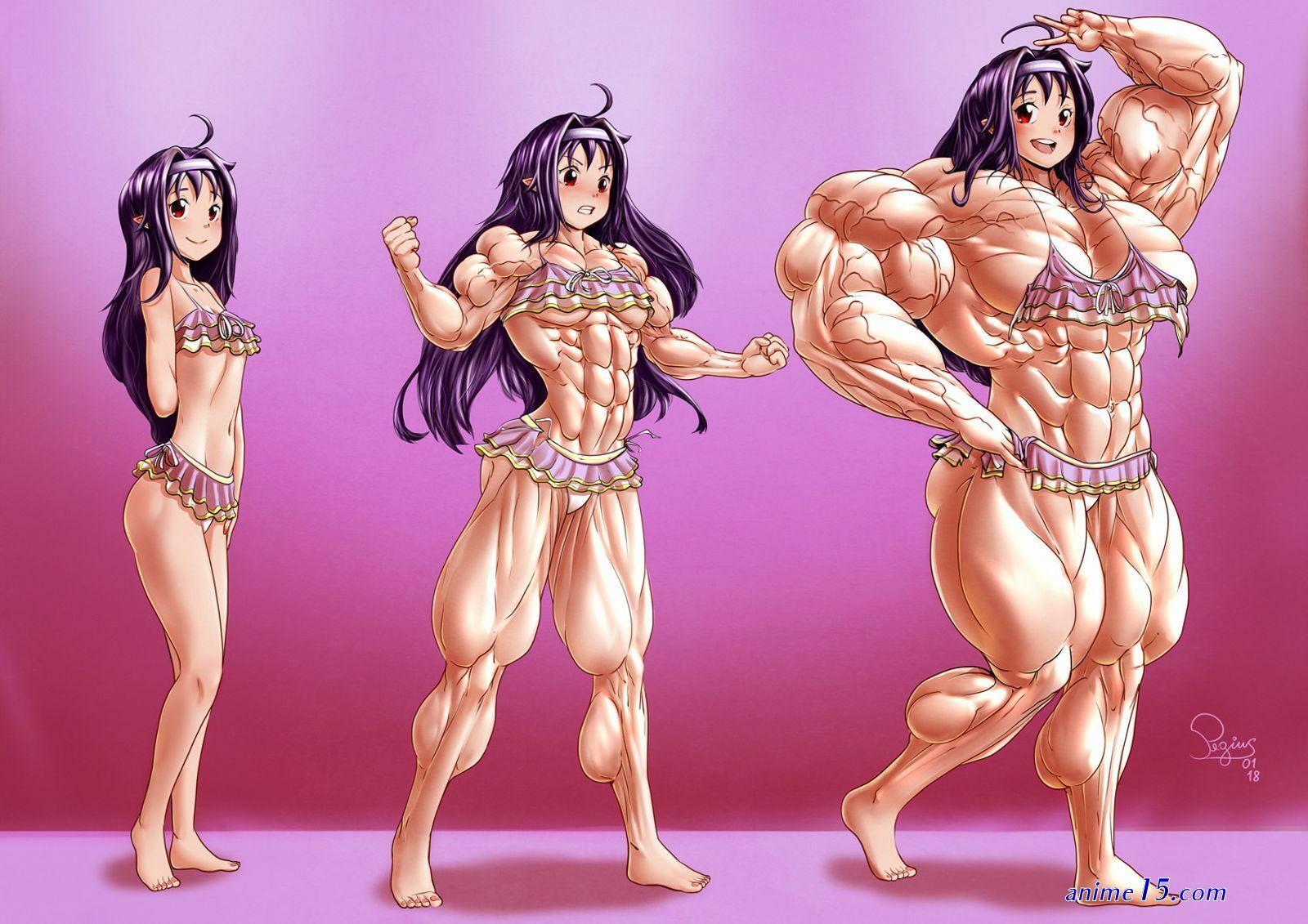 anime naked girls muscle