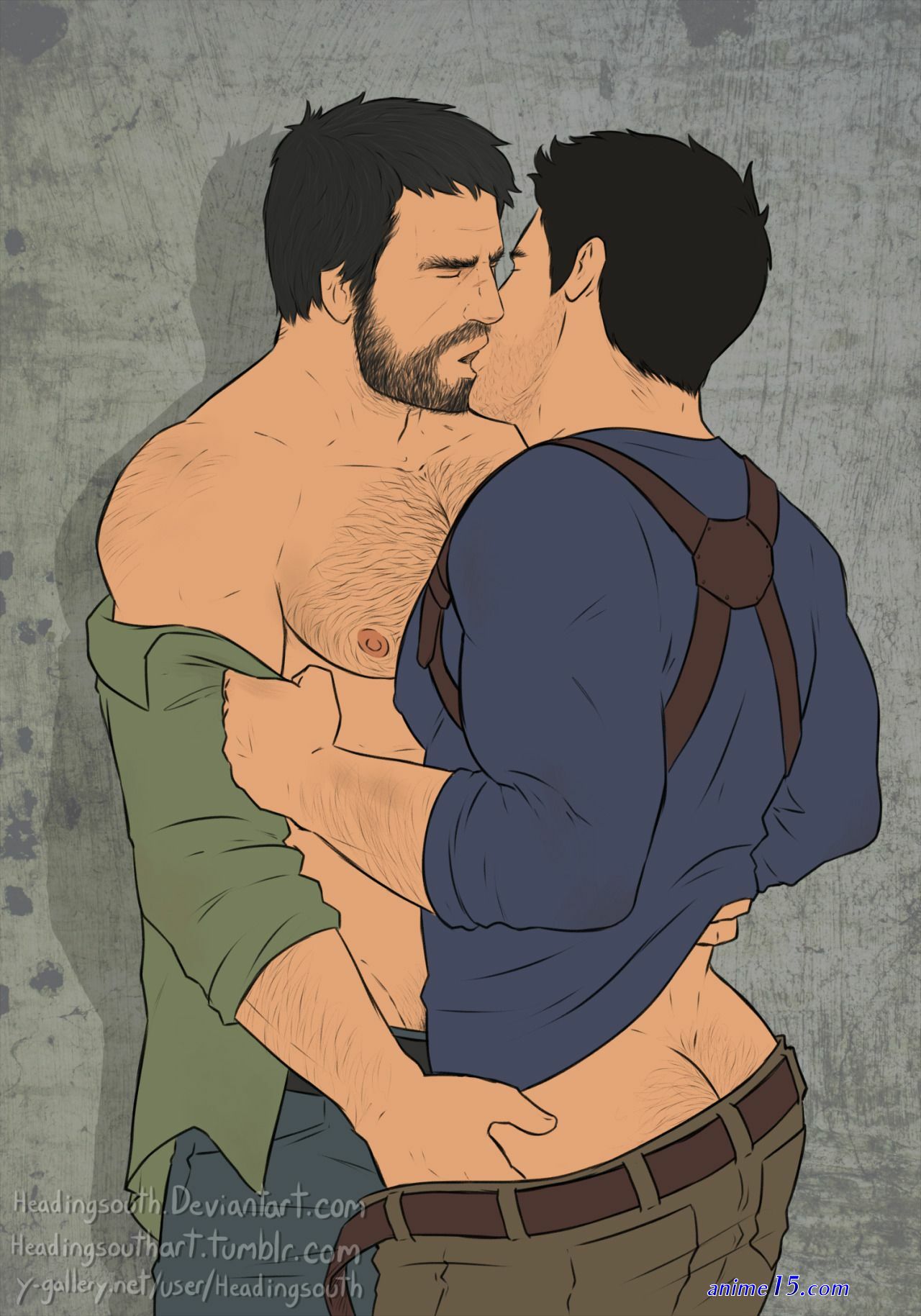 naked gay anime