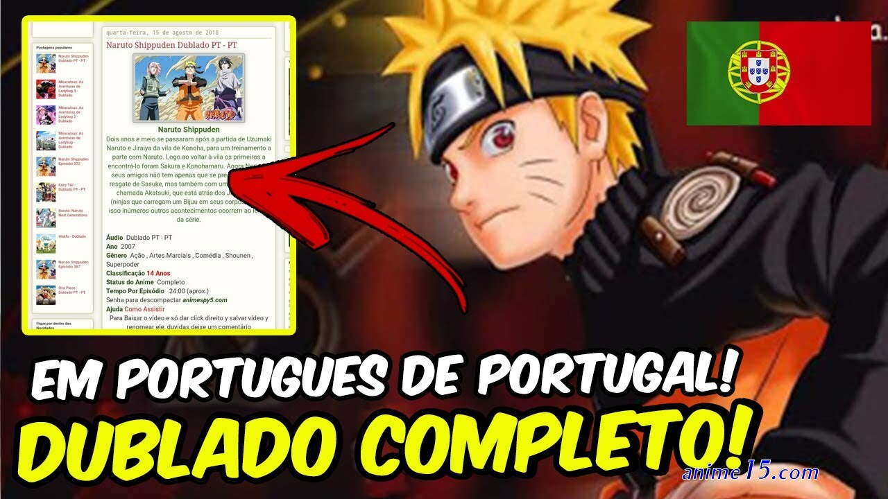 baixar animes completo dublado do naruto