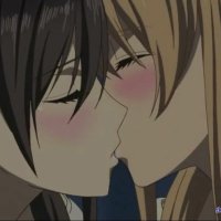 anime lesvians yuri kissing nude