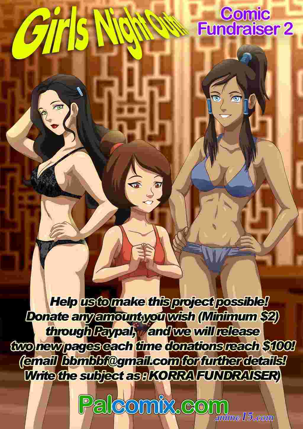 korra girls night out sexy tits comics
