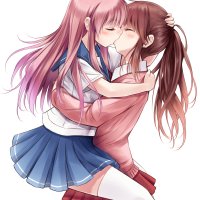 anime lesvians yuri kissing nude