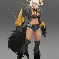 warrior female anime dark skin