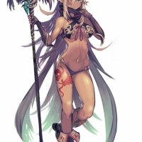 warrior female anime dark skin