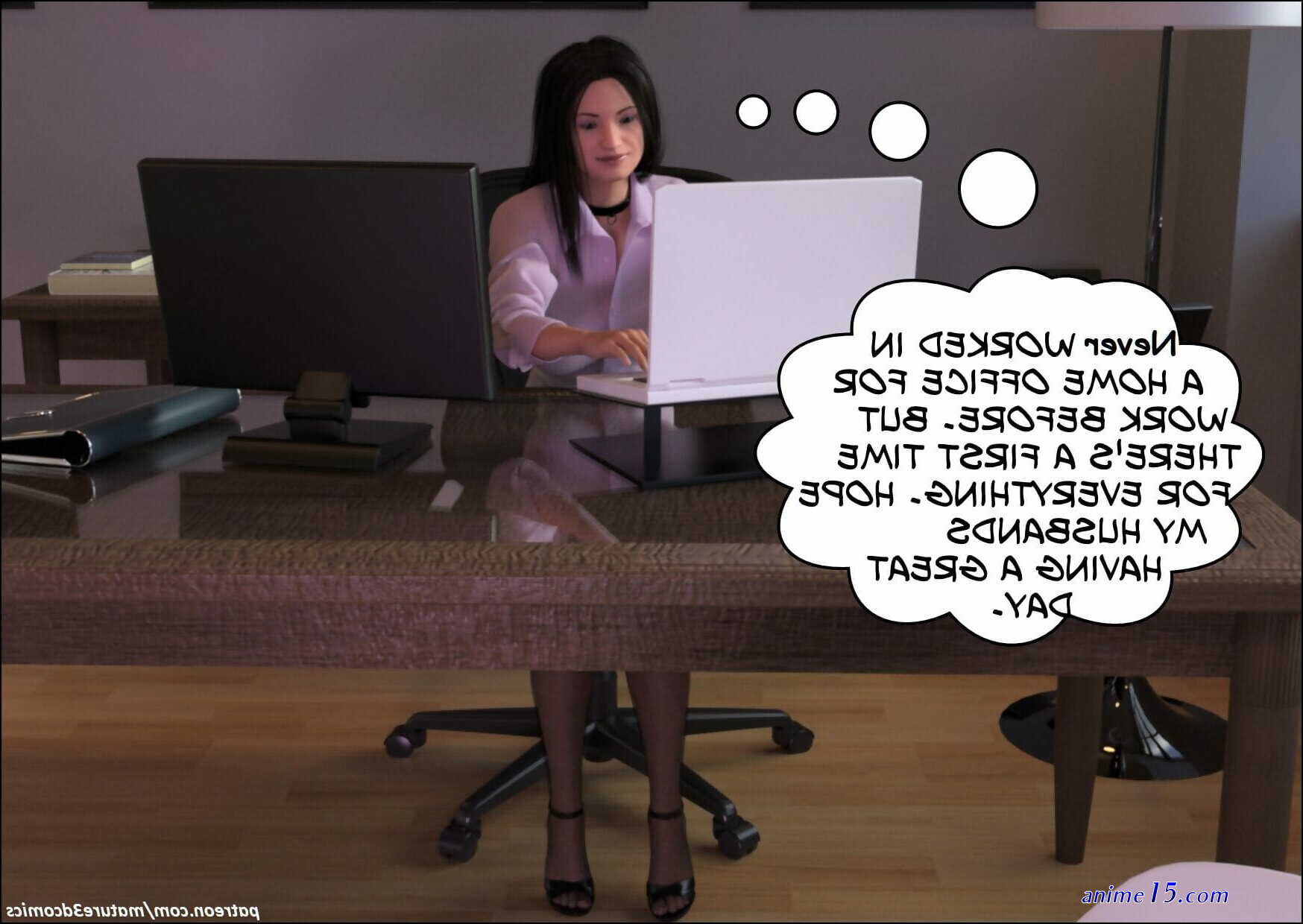 office pussy eating from under table comics