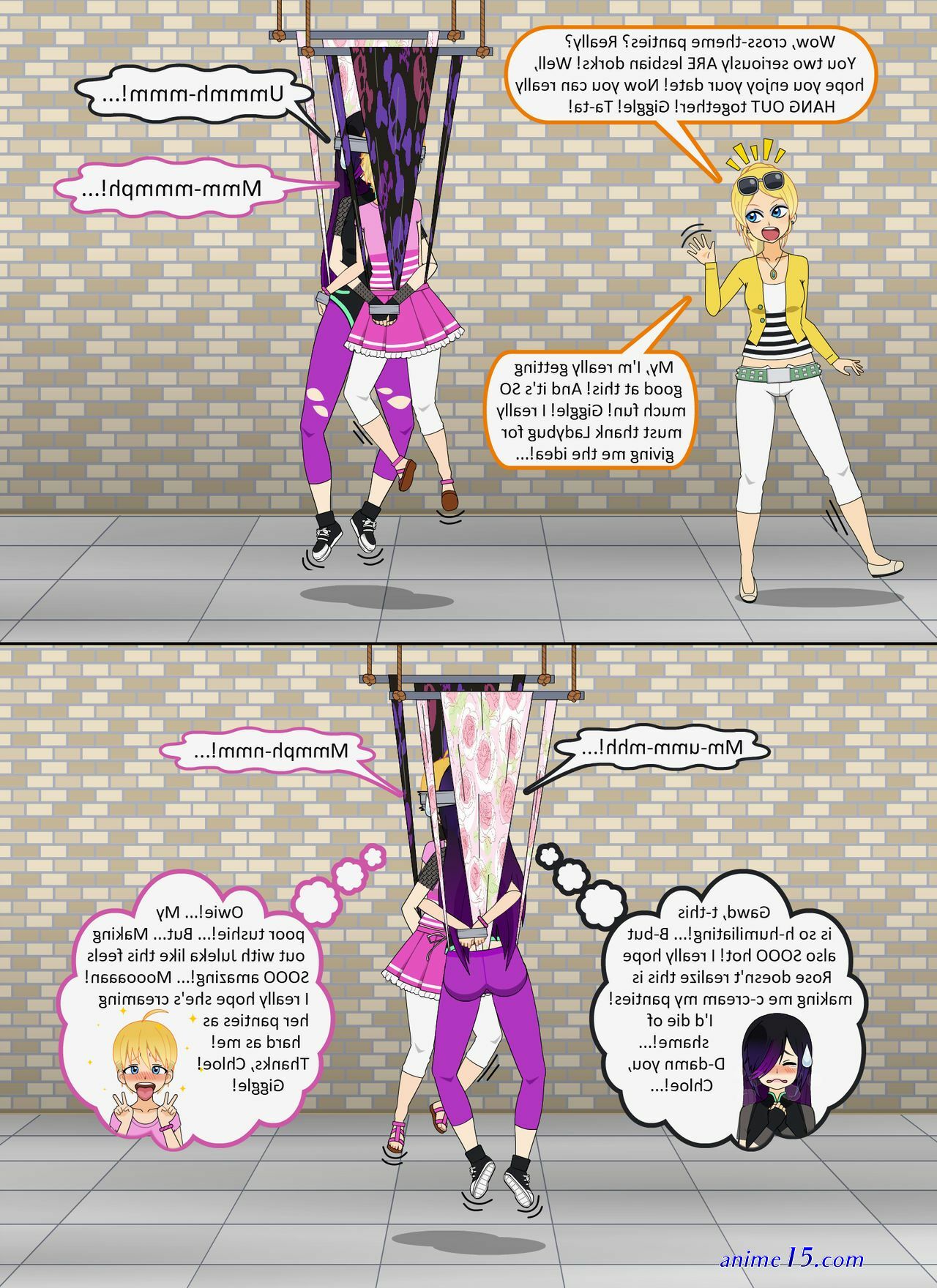 wedgie comics women hung from their panties pictures