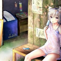 anime woman wet panties photo