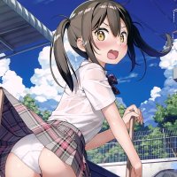 anime woman wet panties photo