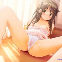 anime woman wet panties photo