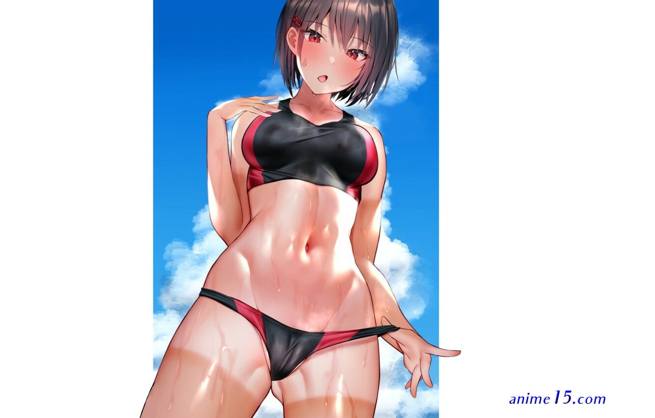 anime woman wet panties photo
