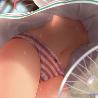 anime woman wet panties photo