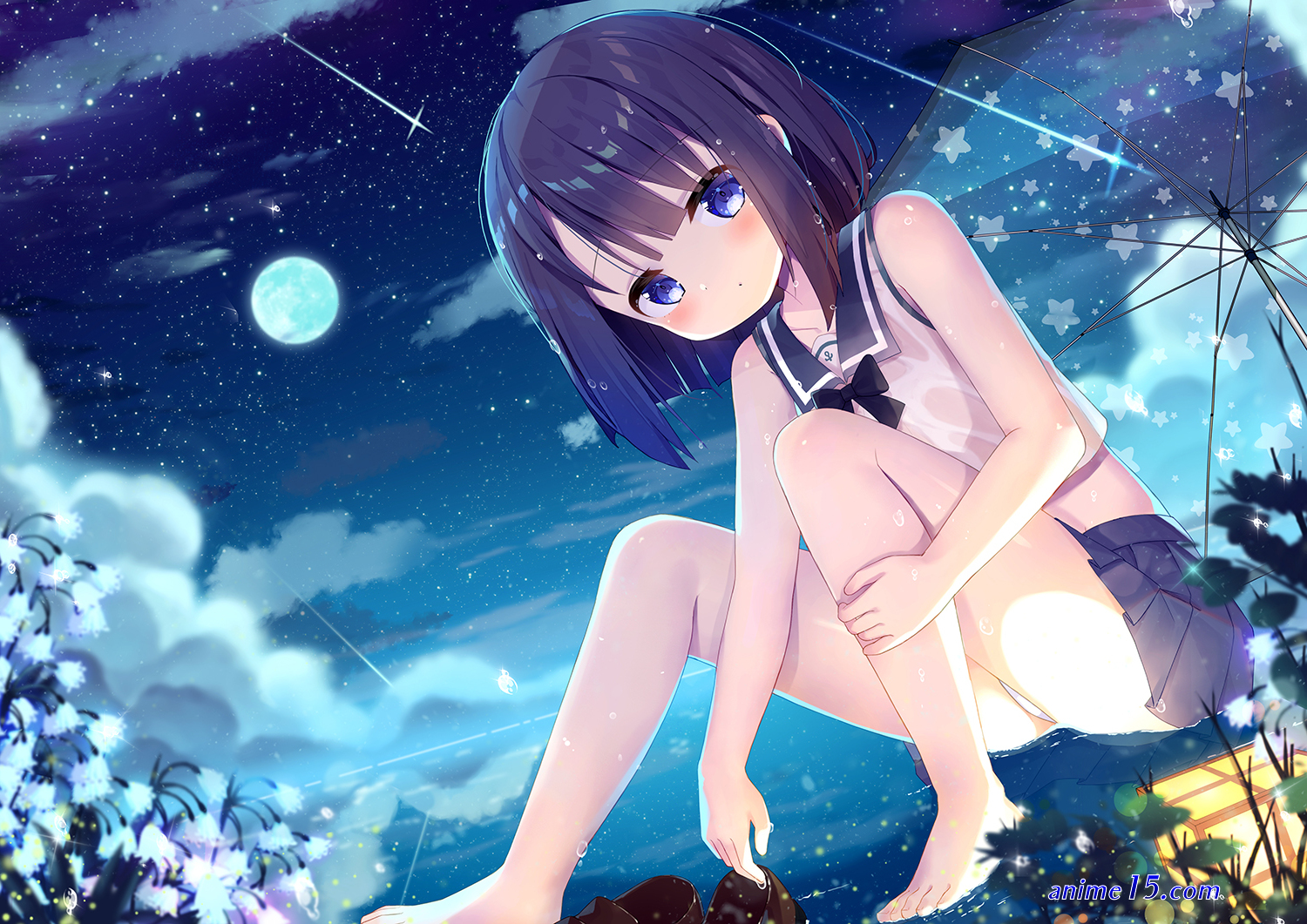 anime woman wet panties photo