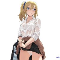 anime woman wet panties photo