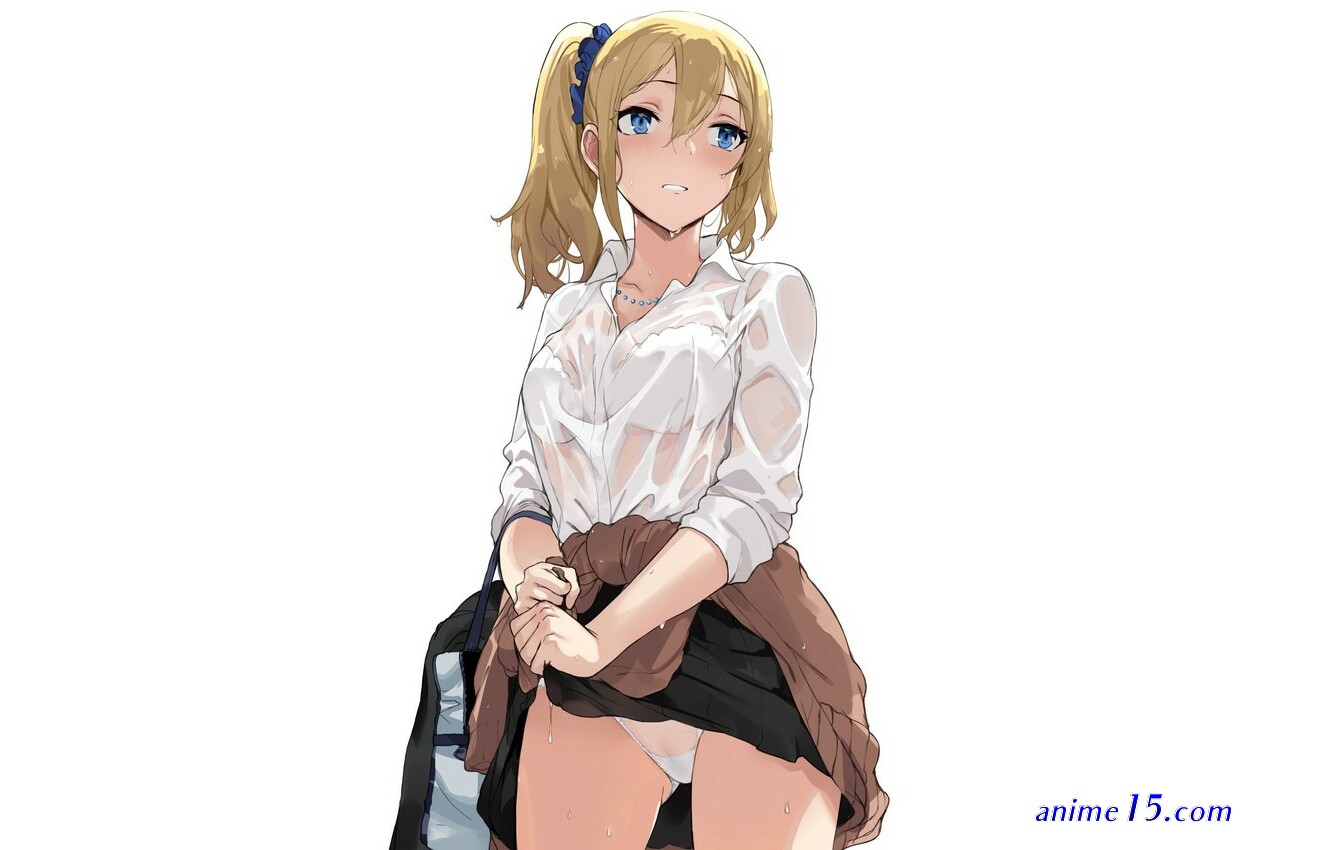 anime woman wet panties photo