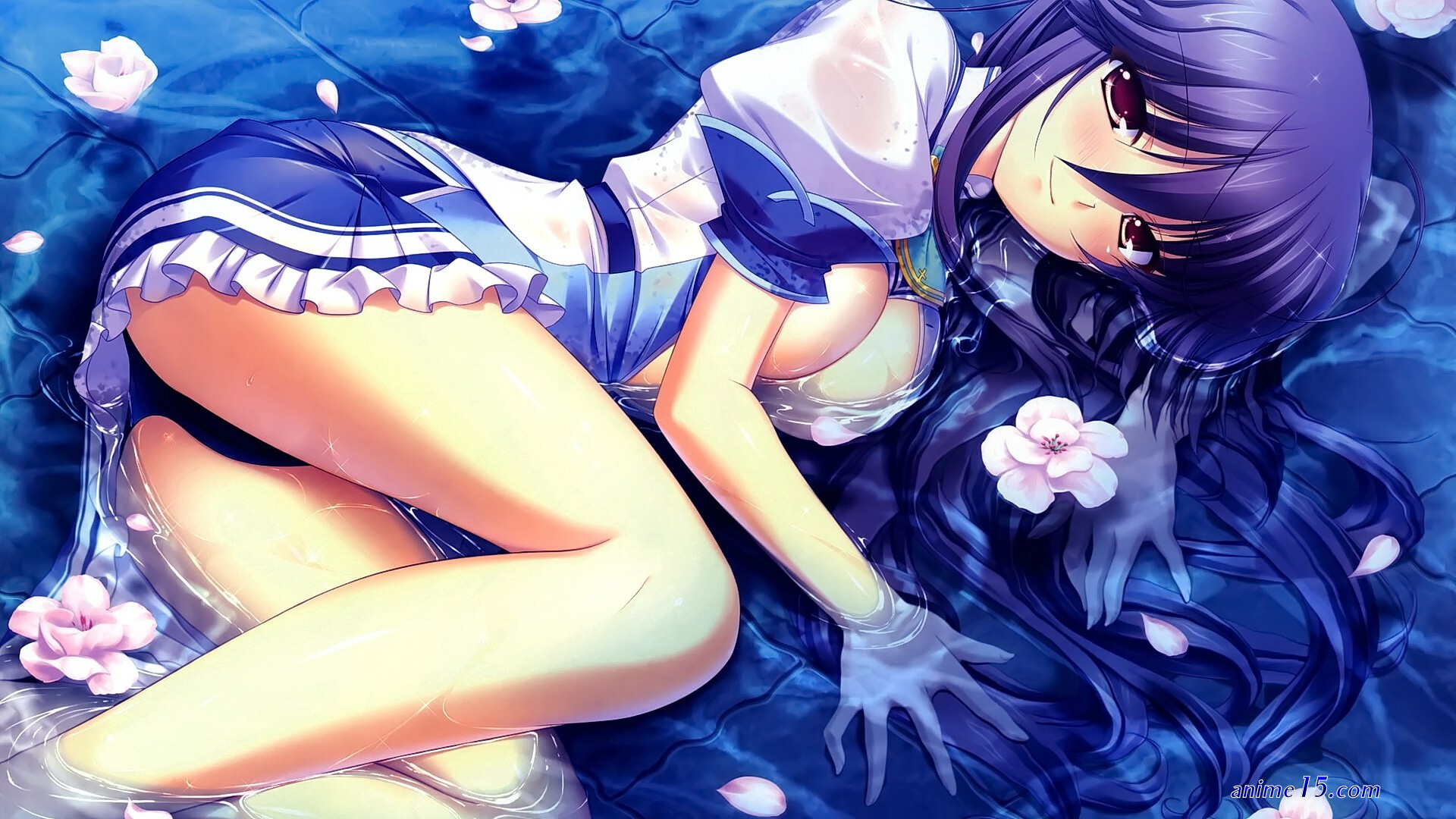 anime woman wet panties photo