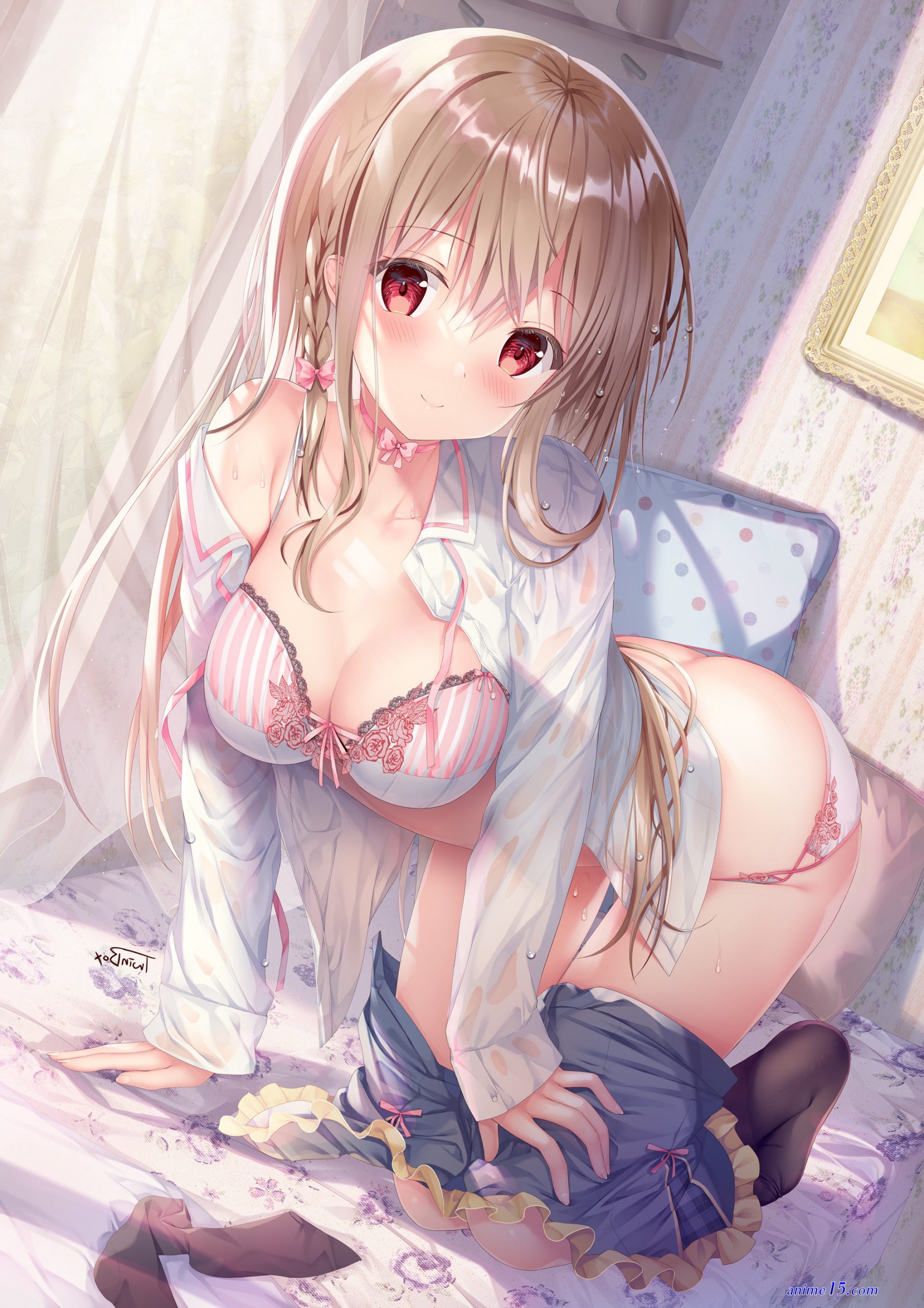 anime woman wet panties photo