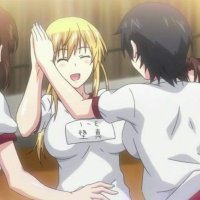 anime girl filled cum green eyes