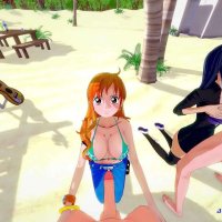 anime namiand robin and hancock oiled asses pic