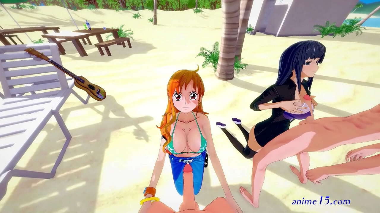 anime namiand robin and hancock oiled asses pic