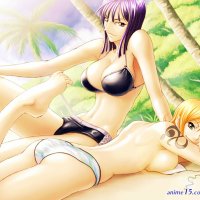 anime namiand robin and hancock oiled asses pic