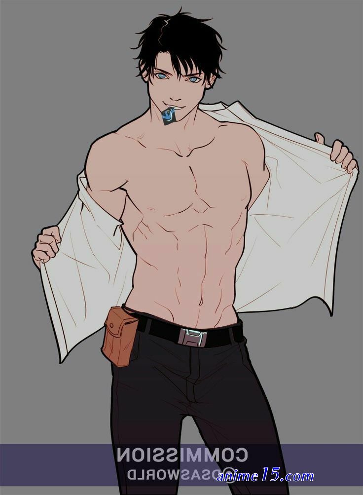 anime cock men body