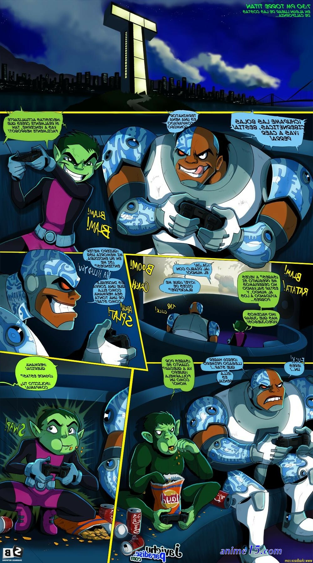 los jovenes titanes comics porno