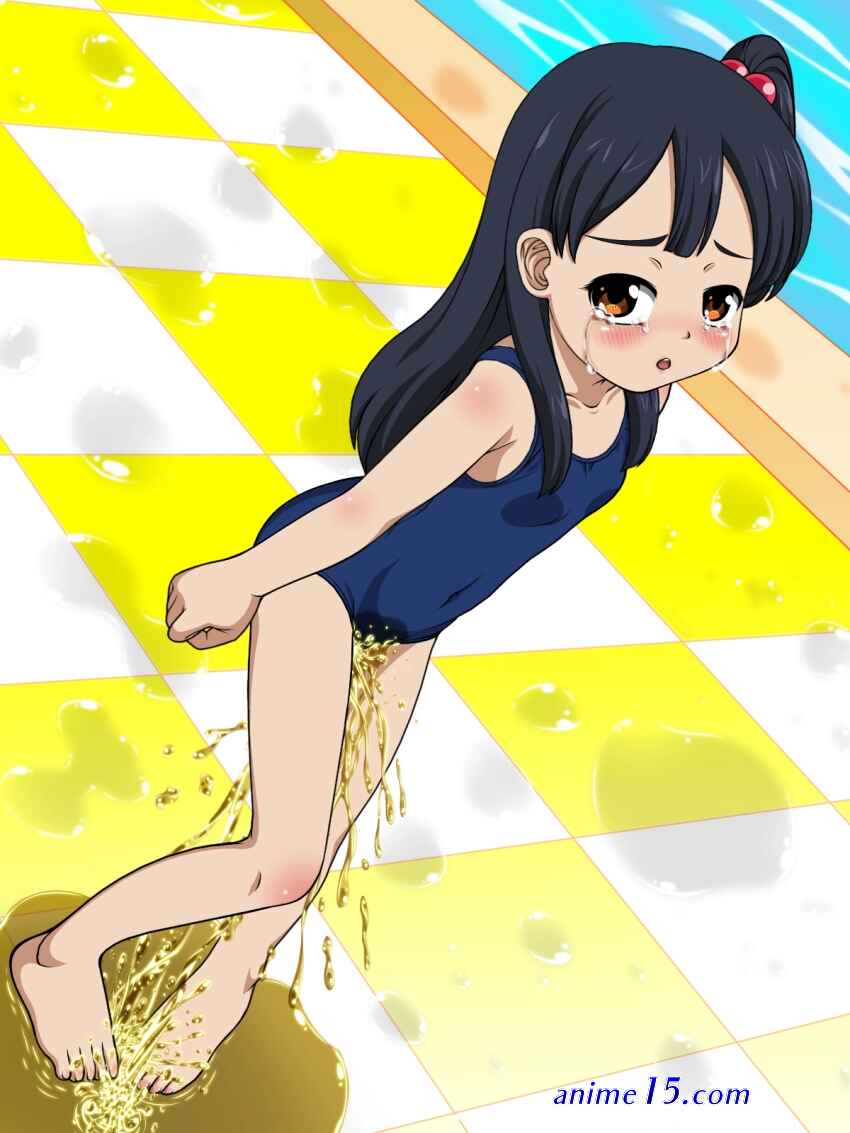 naked anime girls peeing