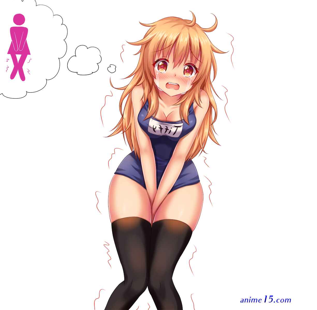 naked anime girls peeing
