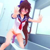 naked anime girls peeing