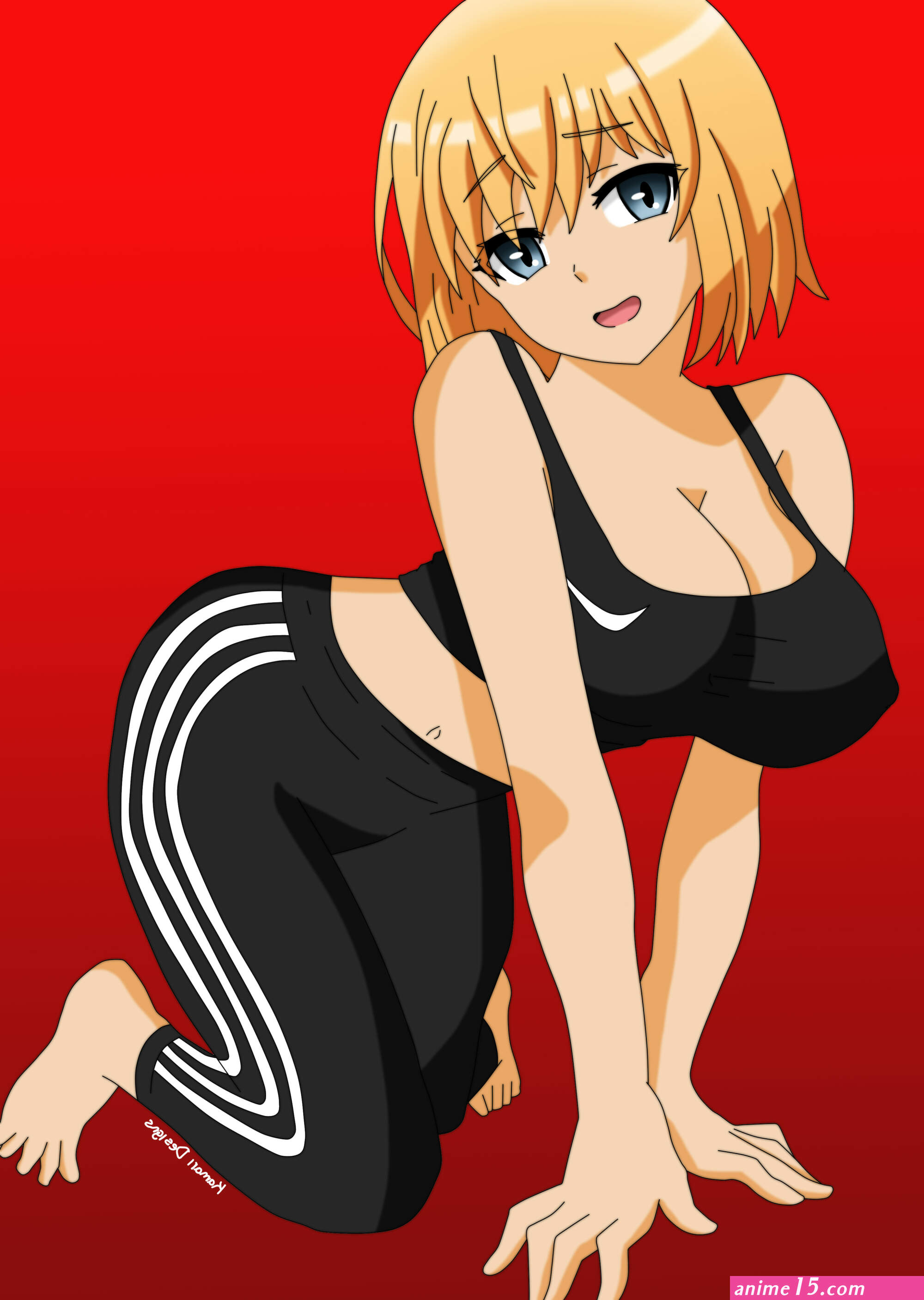 anime girl gym clothes